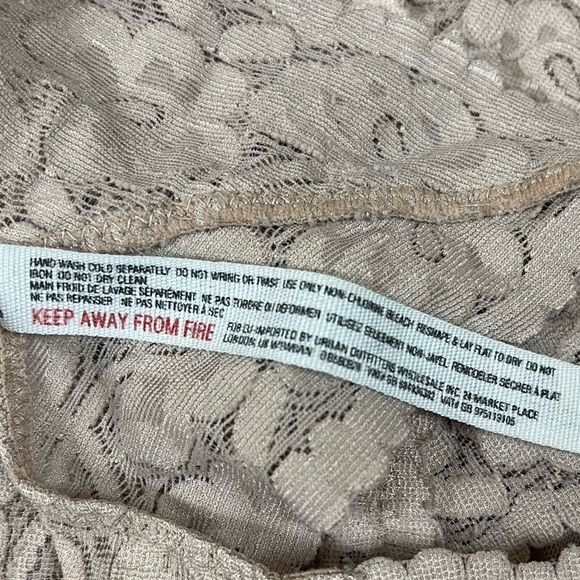 Free People Intimately Small Lace Nude Bralette Racerback T Back Boho - Picture 4 of 6
